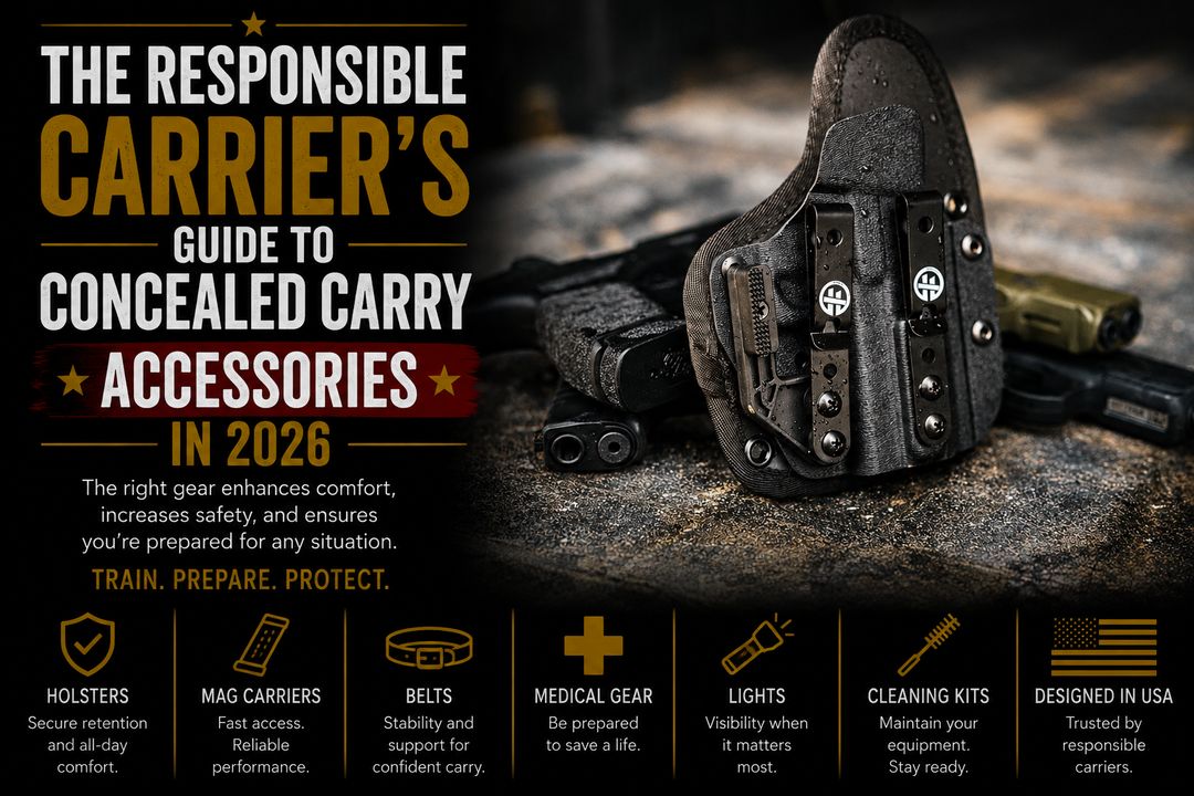 OmniCarry concealed carry holster with EDC accessories for responsible everyday carry